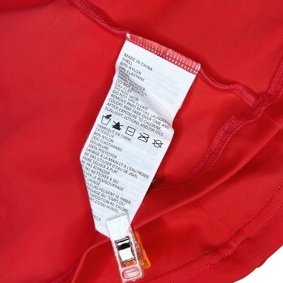 PrAna Merrow Tankini Top sz XS * strappy back coral orange light padding swim - Picture 8 of 8